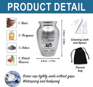 โกศสเตนเลสสตีลสำหรับเผาเถ้ากระดูกของมนุษย์ตั้งแคมป์ในป่าการตั้งแคมป์กลางแจ้งโกศขนาดพิเศษ - Product Image 2