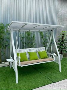 Premium Iron <b>Swing</b> With Rustic Handmade Craftsmanship For <b>Outdoor</b> Patio Balcony Relaxation And Garden Home Decoration - Product Image 4