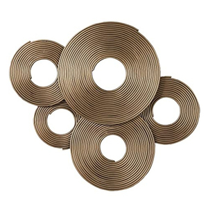 Customized Modern Metal Circular Coil Designer Wall Art Vintage Brass Polished Decor <b>for</b> <b>Living</b> <b>Room</b> - Product Image 1