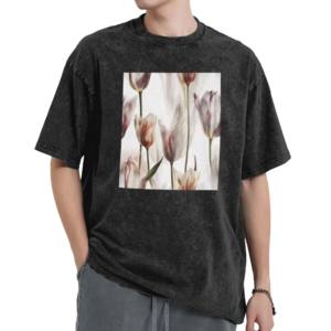 T-shirt uni grande taille de haute qualité, quantité minimale de commande bas OEM 240 g/m² 100% coton, marque personnalisée, pour hommes - Product Image 1