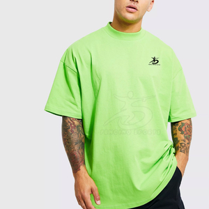 Camiseta Holgada para Hombre al por Mayor, Diseño Minimalista, 100% Algodón, Tejido de Punto, Transpirable, Ecológica, Servicio Personalizado OEM - Product Image 1