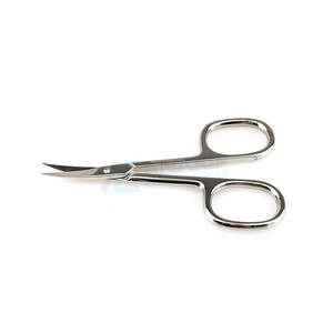 Tijera de uñas curvada para mano derecha con logotipo privado, tijera de cerámica para limas de belleza, tijeras afiladas para cutículas de acero inoxidable hechas en fábrica - Product Image 3