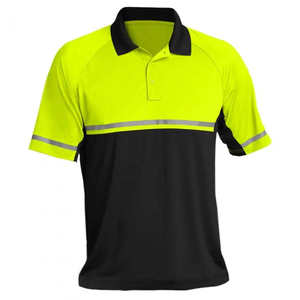 Polo de sécurité réfléchissant personnalisé t-shirt d'été haute visibilité à manches courtes chemise de sécurité Construction chemises de sécurité routière - Product Image 5