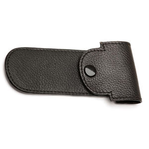 Étui de voyage en cuir bleu fait à la main pour hommes pour rasoir de sécurité à double tranchant avec lame en acier inoxydable couleur et logo personnalisables - Product Image 4