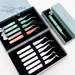 Pince à épiler pour extension de cils Meilleure vente Pince à épiler solide Pince à cils durable Marque privée Logo en acier inoxydable - Product Image 4