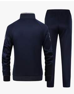 Ensemble survêtement élégant à manches longues et à taille élastique pour hommes, tissu respirant à séchage rapide pour les modes de vie actifs d'été - Product Image 2