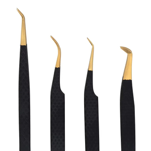 Juego de 4 Pinzas de Acero Inoxidable de Alta Calidad con Agarre de Diamante para Extensiones de Pestañas - Product Image 5