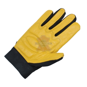 Gants de sécurité en cuir HLI confortables anti-choc, double paume antidérapante, compatibles écran tactile, écologiques et respirants pour le travail et la conduite - Product Image 4