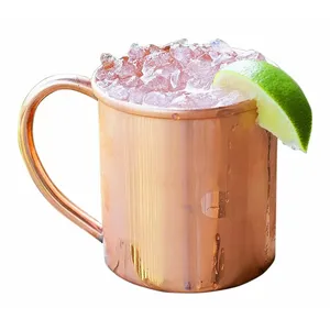 Nouveau look tasse Mule martelée nouvelle tasse en cuivre pur pour boire tasse en cuivre pour Barware verre à bière au prix de gros - Product Image 4