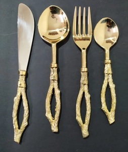 Elegantes juegos de cubiertos de latón y acero inoxidable para el hogar Tamaño personalizado Diseño único Durable a precio barato GM IMPEX - Product Image 3