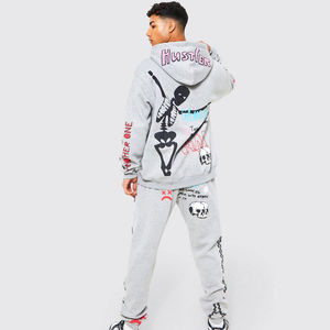 Chándales de algodón con estampado de pantalla personalizado, conjunto de invierno transpirable de peso pesado para hombres, característica de secado rápido, diseño personalizado para adultos - Product Image 2