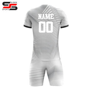 Camiseta de fútbol por sublimación, conjunto de uniforme de fútbol transpirable con nombre personalizado, ropa deportiva estampada, 100% poliéster para adultos - Product Image 6