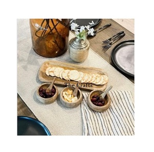 Cuencos de Madera para Servir Dátiles y Frutos Secos con Bandeja, Diseño Moderno, Servidor de Postres y Chocolates a un Precio Asequible - Product Image 4