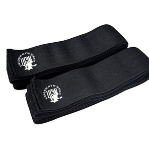 Rodilleras de levantamiento de pesas para hombre, envolturas de compresión ajustables para levantamiento de pesas, OEM - Product Image 2