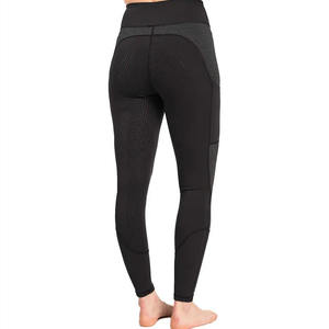 Leggings d'équitation pour femmes en cuir extensible, avec grip en silicone sur toute la surface, coupe ajustée, taille haute, confortables - Product Image 5