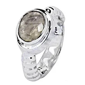 925 Silver <b>Boho</b> Statement <b>Ring</b> for Women Handmade Oval Cut Topaz Gemstone Platinum Material for Daily Wear and Promises - Product Image 2