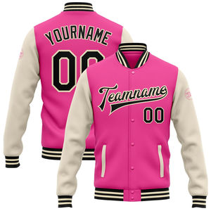 Chaqueta de Béisbol Varsity Personalizada al por Mayor, 100% Poliéster Nylon, Estilo Vintage, Secado Rápido, Transpirable, con Logotipo Frontal para Hombre - Product Image 1