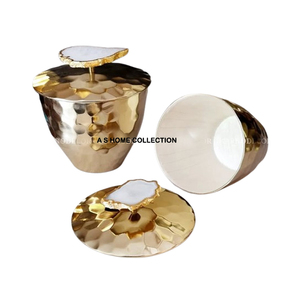 Bol décoratif en or élégant de luxe de haute qualité pour la décoration intérieure Accents de table de Noël Design élégant et moderne - Product Image 6