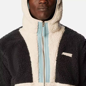Lightweight <b>Men's</b> <b>Sherpa</b> <b>Hoodie</b> with Zipper Design Best Price Trendy Winter Outfit Solid Pattern Made in Pakistan - Product Image 6