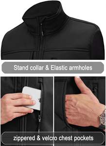 Gilet coupe-vent softshell pour hommes de conception unique légère et conviviale taille régulière gilet softshell de couleur personnalisée de qualité supérieure - Product Image 4