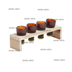 Porte-gobelets en bois au design classique avec 5 trous, qualité supérieure, forme rectangulaire, porte-gobelets pour les meilleures ventes - Product Image 2