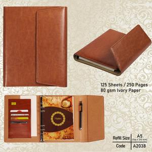 <b>Personalised</b> PU Leather Journal Handmade A4/A5/A6 Notebook <b>Sketchbook</b> Diary with Pen Holders for Education and Travel - Product Image 2