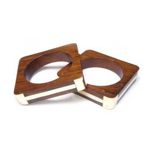 Pulsera de moda hecha a mano para mujer, diseño único, brazaletes de resina de madera, Material Natural de buena calidad - Product Image 2