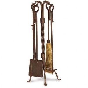 Ensemble d'outils de feu en fer pour foyer de maison avec support extra haut et outils de précision conçus pour la chaleur et l'intérêt visuel - Product Image 6