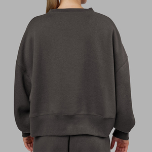 Sweat-shirt à capuche pour femme, coupe ample, manches longues, intérieur en polaire doux pour la chaleur et le confort, style pull, coupe décontractée - Product Image 3