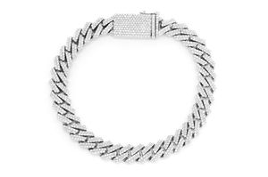 Pulsera de eslabones cubanos para mujer y hombre, joyería de estilo Hip Hop, con incrustaciones HPHT CVD Lab, rapero cultivado, cadena de eslabones cubanos - Product Image 3