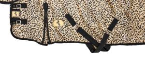 Couverture de cheval en maille combinée portable de qualité supérieure, doublure 100% nylon, confortable, durable, imprimés léopard, utilisation en dressage, printemps/automne - Product Image 3