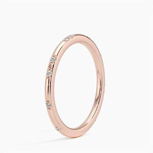 Anillo de Compromiso Apilable para Mujer, Chapado en Oro Rosa de 14k, con Diamante Cultivado en Laboratorio, Certificado IGI, Personalizable para Aniversario - Product Image 2