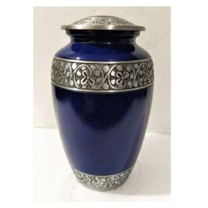 Urna de cremación de Metal con diseño de pájaros voladores, Color azul para cenizas humanas adultas, urnas de cremación conmemorativas, suministros funerarios - Product Image 6