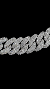 Cadena cubana Iced Out con letra personalizada, diamantes de moissanita VVS brillantes, de plata de ley 925 chapada en rodio, para fiestas - Product Image 4