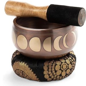 Cuenco Tibetano de Bronce Antiguo con Acabado Gris, Grabado o Martillado, para la Salud y Sonido Mágico - Product Image 4