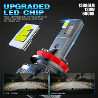 Phares à LED R12 13500LM 12V 120W Ampoules de phares à LED de voiture H1 H4 H7 H11 9005 9006 9007 9012 Auto Luces LED Lights 6000k