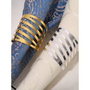 Anneau de serviette en acier inoxydable de luxe, accessoire élégant et durable pour un usage quotidien, restaurants, maisons - Product Image 6