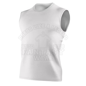 Uniforme 7 contra 7 Profesional Personalizado de Color Blanco Sólido de Moda, Uniforme 7 contra 7 Ligero sin Mangas en Venta - Product Image 2