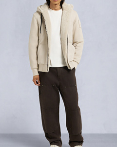 Sudadera con capucha de puños elásticos con cremallera cómoda de primera calidad para hombres Sudadera con capucha de gran tamaño de ajuste moderno de moda exclusiva con logotipo personalizado - Product Image 1