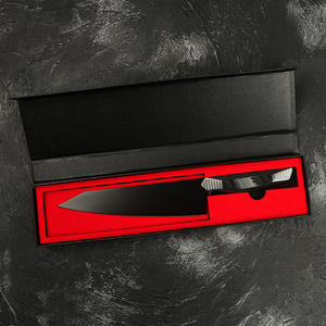 Oem Damasco acero Chef tallado cuchillo fileteado herramientas personalizado antiadherente patrón hoja cocina Pakkawood rebanador cuchillos - Product Image 1
