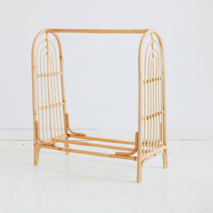 Sustainable wicker rainbow kids <b>clothes</b> rail <b>racks</b> cheapest price rattan display stand <b>rack</b> <b>for</b> children baby clothing - Product Image 1