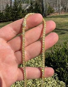 Cadena de Tenis con Diamantes de Moissanita Amarilla, Chapada en Oro, Plata 925, Joyería Fina para Mujer, Precio de Mayoreo, Superventas - Product Image 5