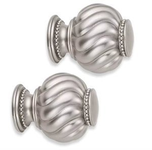 Top Seller <b>Metal</b> <b>Curtain</b> Drape Rod <b>Pole</b> Decorative Finials Cap Milk <b>White</b> Color Home Decoration Hardware Accessories - Product Image 6