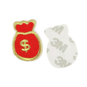 Badge personnalisé, broderie, fleur, cœur, patch à <span class=keywords><strong>coller</strong></span>, appliqué pour vêtements, sacs, vêtements, tissu sergé laser - Product Image 3