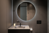 Modern Design Wall-Mounted LED Glass Bath Mirror 500W Fast Heating Infrared Electric Heaters Solar-Powered Backlit Graphene