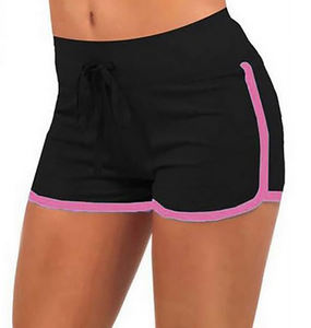 Women's Casual Shorts Breathable Quick Dry 100% Cotton Knitted Fabric <b>Lace</b> Mid <b>Elastic</b> Waist Drawstring Closure Pockets Light - Product Image 1