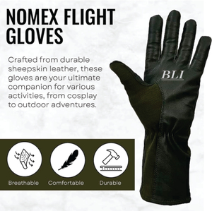Gants de vol de pilote Nomex résistants au feu et à la chaleur avec écran tactile antidérapant anticoupure Fonctions antistatiques antichocs - Product Image 3