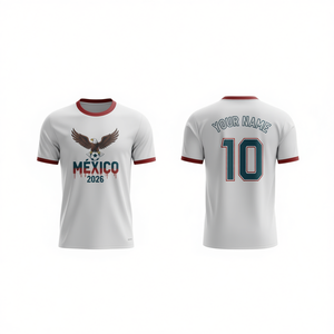 Maglia Unisex per Tifosi di Calcio Mondiali Messico 2026, T-Shirt Promozionale con Grafica Aquila Verde - Product Image 2