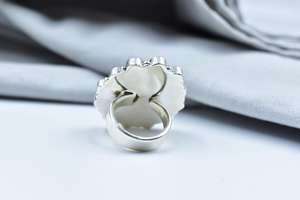 Handmade Mojave Turquoise Aurora <b>Opal</b> Sterling Silver Adjustable <b>Ring</b> for Women - Product Image 2