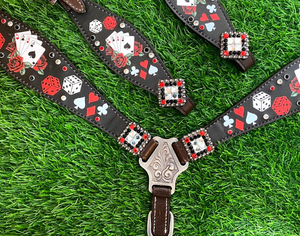 Serre-tête et cuirasse de cheval de créateur occidental en cuir véritable Toutes les boucles Chicago Screw Rein pour l'équitation sportive - Product Image 3